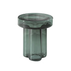 Table basse ronde en verre transparent, simple et moderne