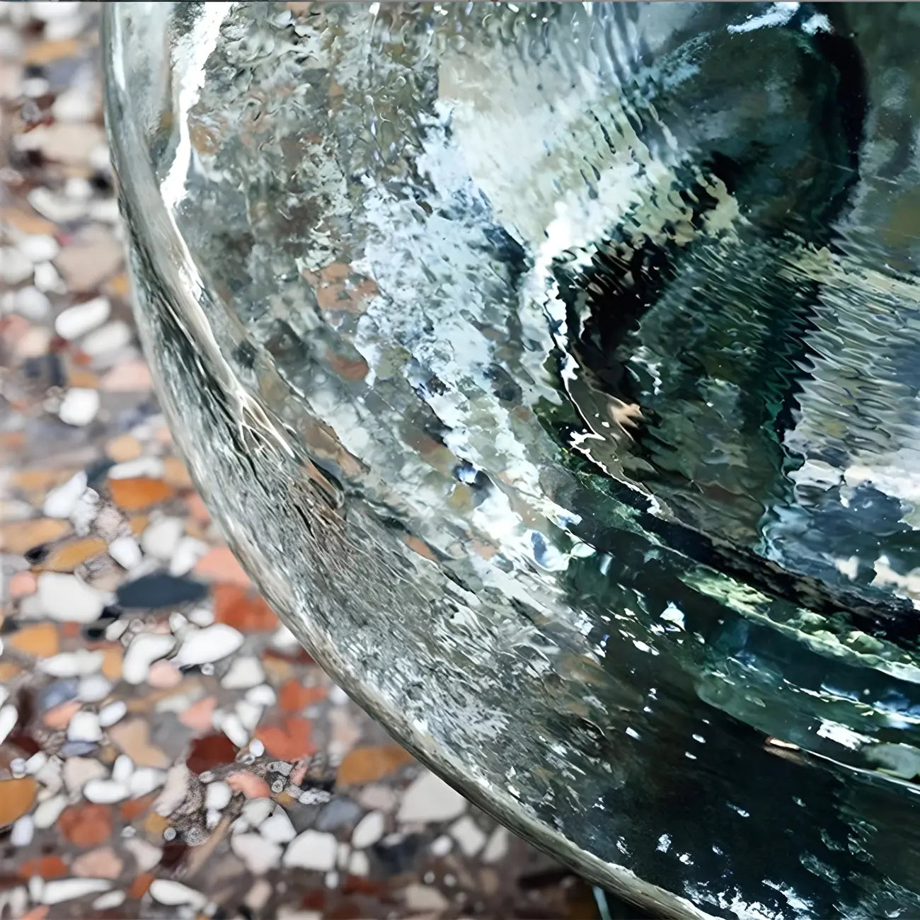 Table basse ronde en verre transparent, simple et moderne