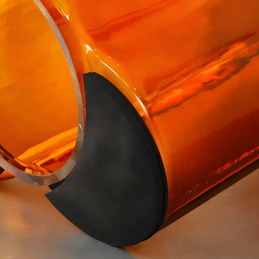 Table basse ronde en verre transparent, simple et moderne