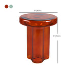 Table basse ronde en verre transparent, simple et moderne