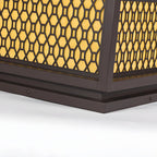 Lampadaires solaires extérieurs en métal à grille lumineuse tricolore