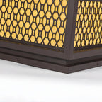 Lampadaires solaires extérieurs en métal à grille lumineuse tricolore