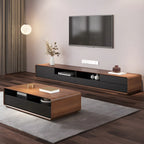 Meuble TV moderne en bois avec rangement ouvert pour salon