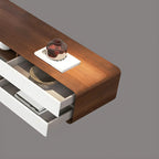 Meuble TV moderne en bois avec rangement ouvert pour salon