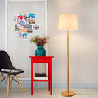 Lampadaire moderne en bois de style traditionnel pour salon