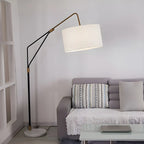 Lampadaire LED moderne, inclinable et réglable, blanc, style moderne