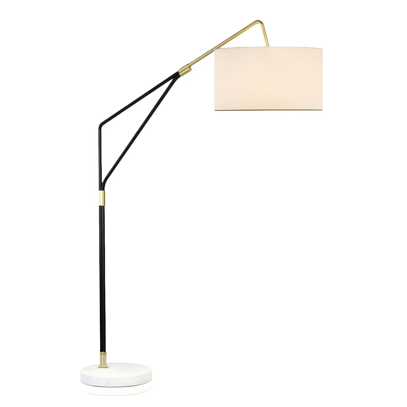 Lampadaire LED moderne, inclinable et réglable, blanc, style moderne