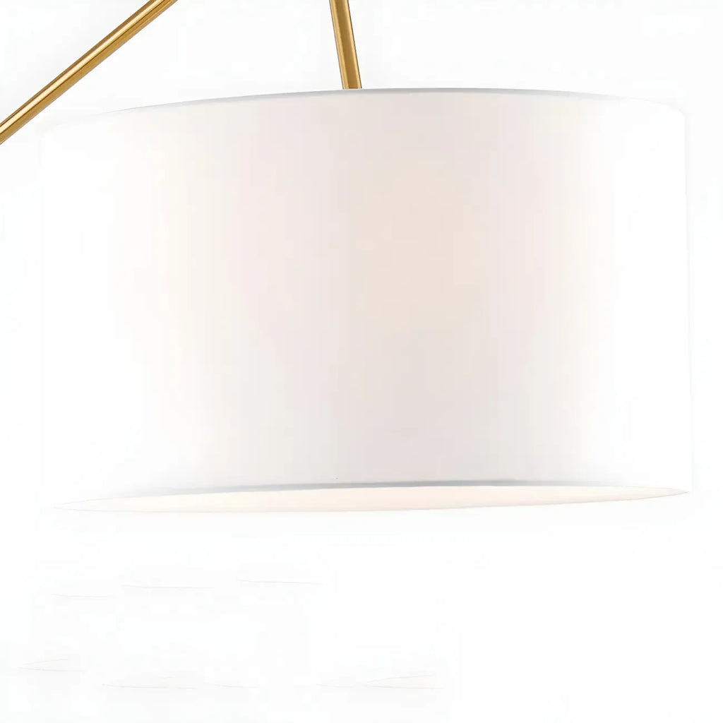 Lampadaire LED moderne, inclinable et réglable, blanc, style moderne