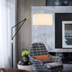 Lampadaire LED moderne, inclinable et réglable, blanc, style moderne