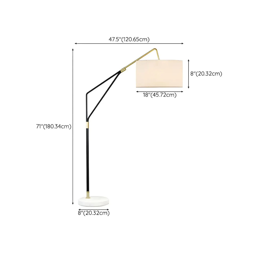 Lampadaire LED moderne, inclinable et réglable, blanc, style moderne