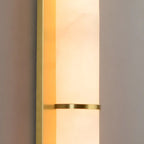 Applique murale moderne cylindrique à LED couleur or pierre