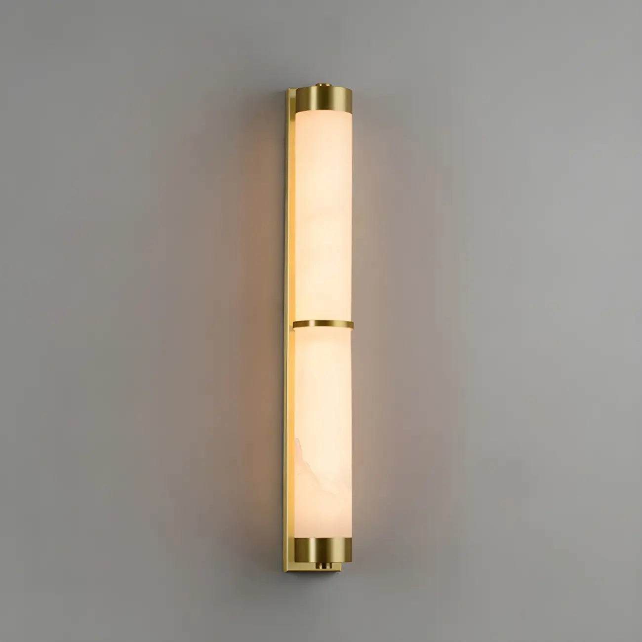 Applique murale moderne cylindrique à LED couleur or pierre