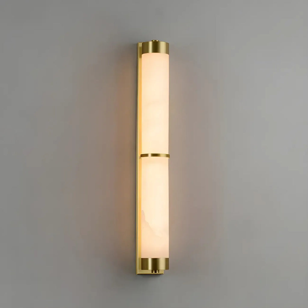 Applique murale moderne cylindrique à LED couleur or pierre