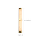 Applique murale moderne cylindrique à LED couleur or pierre