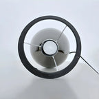 Lampe de table tactile LED élégante en tissu noir pour chambre à coucher