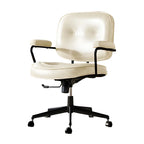 Fauteuil de bureau pivotant à hauteur réglable, revêtu de cuir industriel