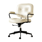 Fauteuil de bureau pivotant à hauteur réglable, revêtu de cuir industriel