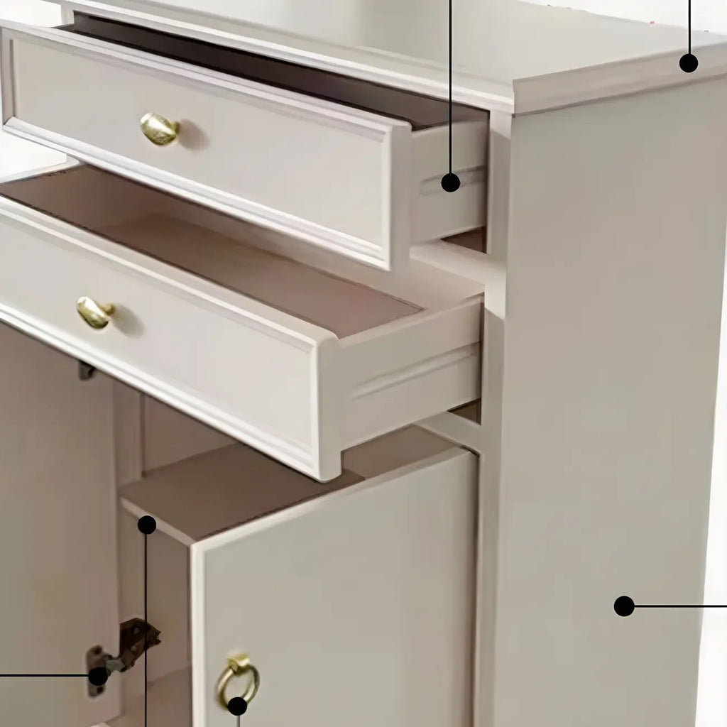 Commode combinée en chêne blanc 41H avec armoire