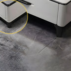 Meuble TV moderne gris moderne avec plateau en marbre, étagère ouverte et rangements