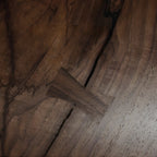 Lustre cylindrique en bois marron à LED moderne à intensité variable